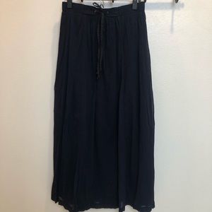 J.crew crinkle Navy blue maxi skirt, small